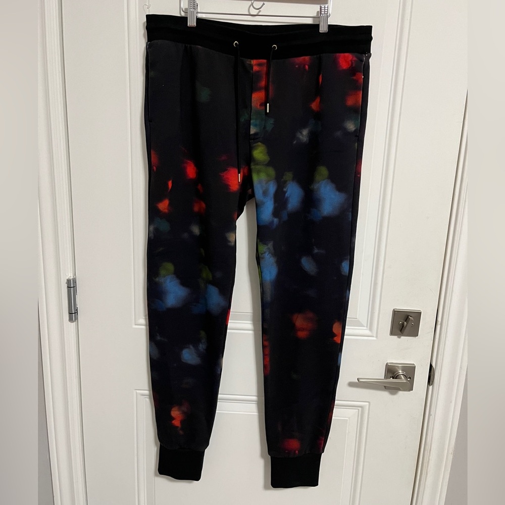 Paul Smith Men’s Ink Spill Brushed Cotton Jogger - Made in Portugal - Size L